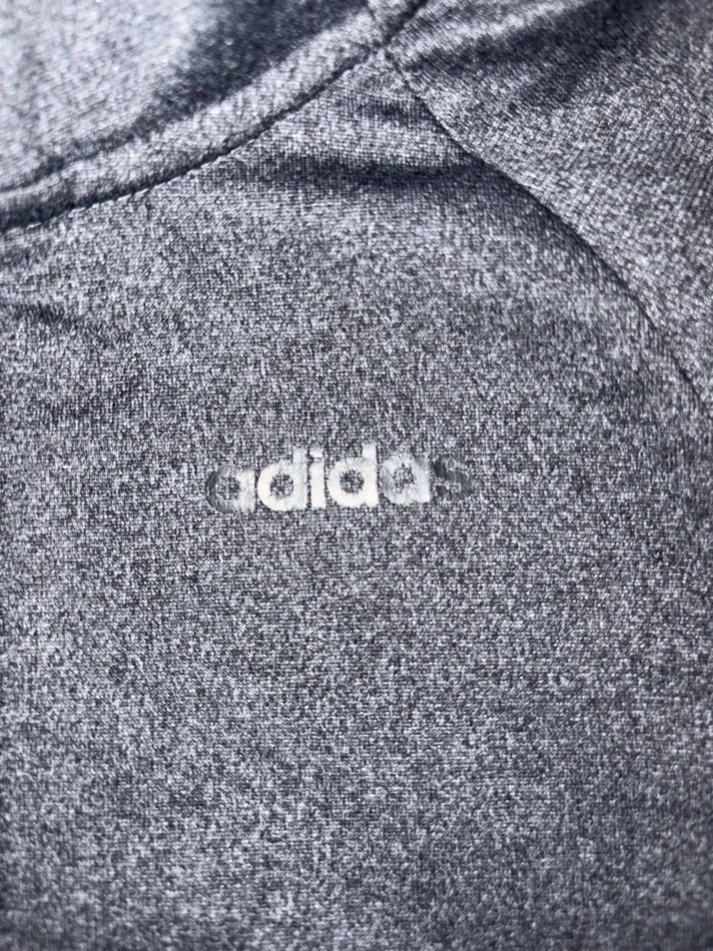 Adidas Kid’s Heather Gray Full-Zip Athletic Jacket with Black Sleeve Logo